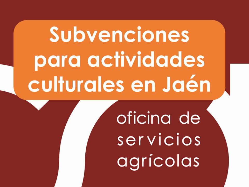 SUBVENCIONES PARA ACTIVIDADES CULTURALES EN JAÉN