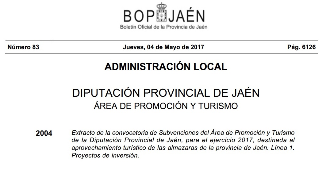 Aprovechamiento turístico de almazaras de Jaén